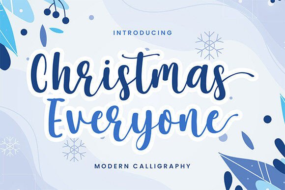 Christmas Everyone: A Modern Script Typeface for Festive Editorial Design